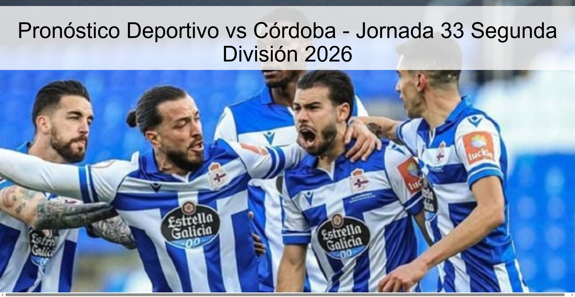 Sports Prediction vs Córdoba - Matchday 33 Second Division 2026