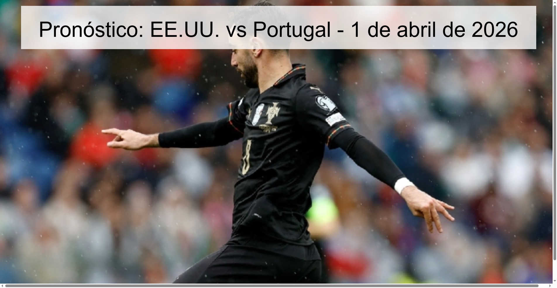 Prediction: USA vs Portugal – April 1, 2026