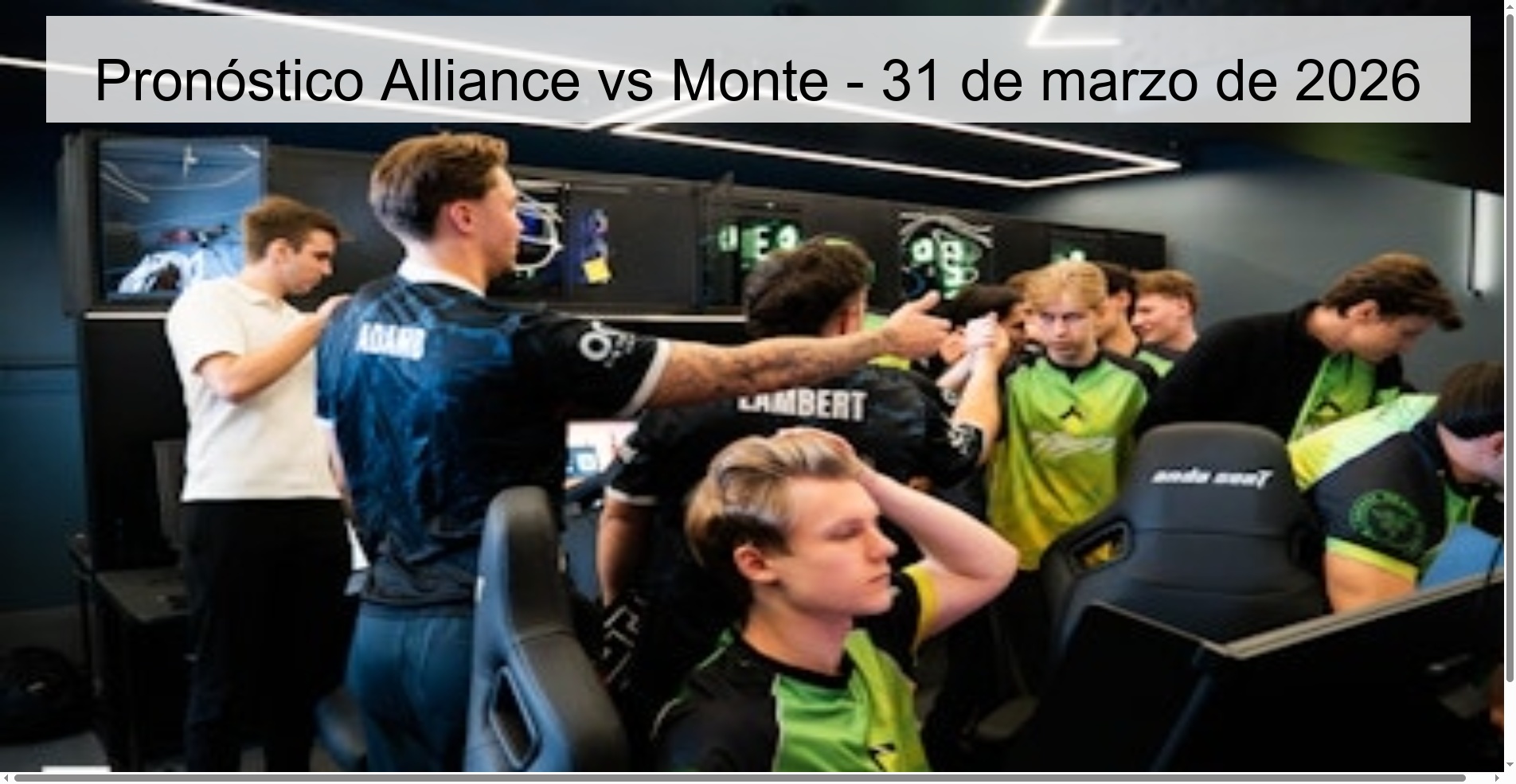 Alliance vs Monte Prediction – March 31, 2026