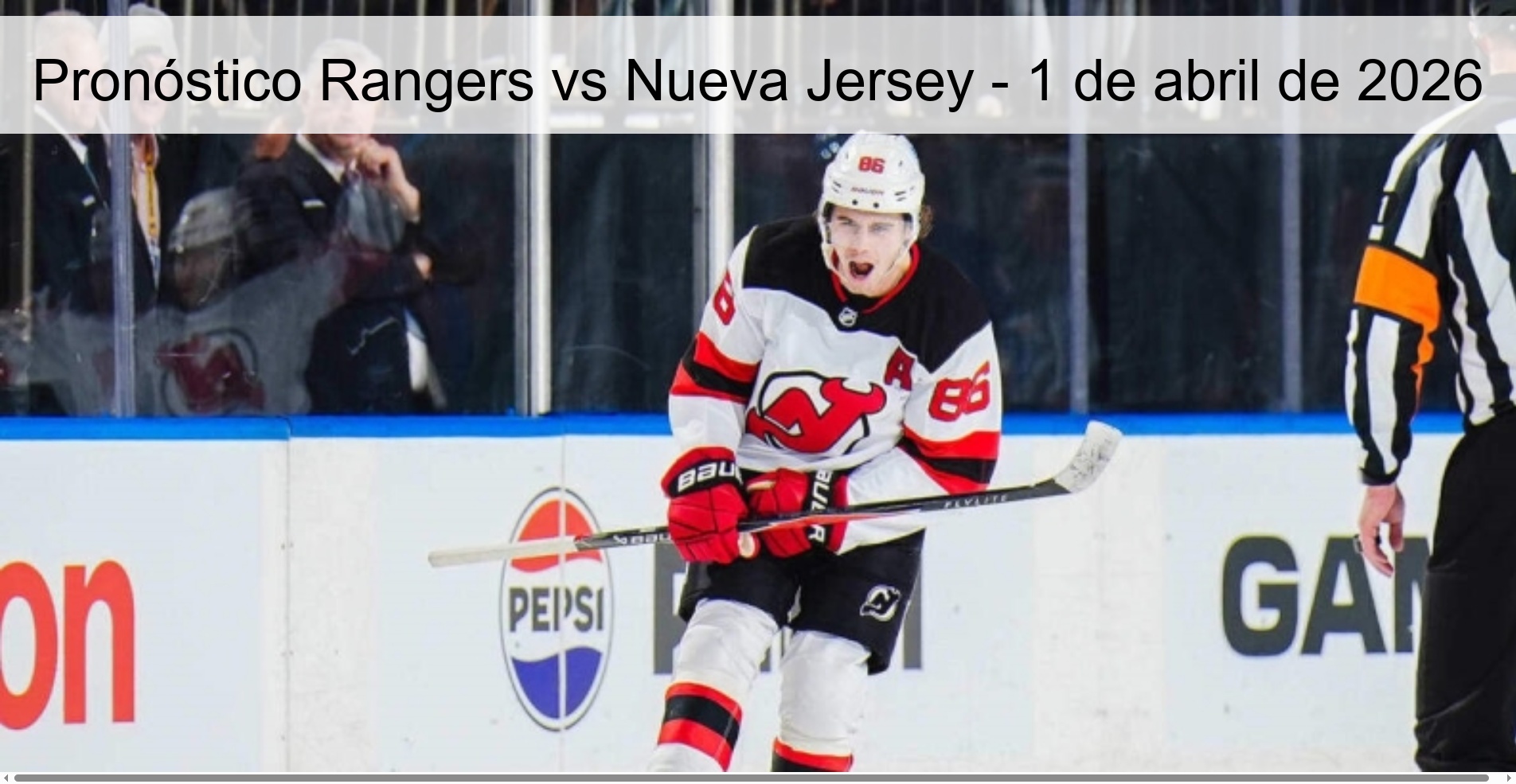 Pronóstico Rangers vs Nueva Jersey - 1 de abril de 2026