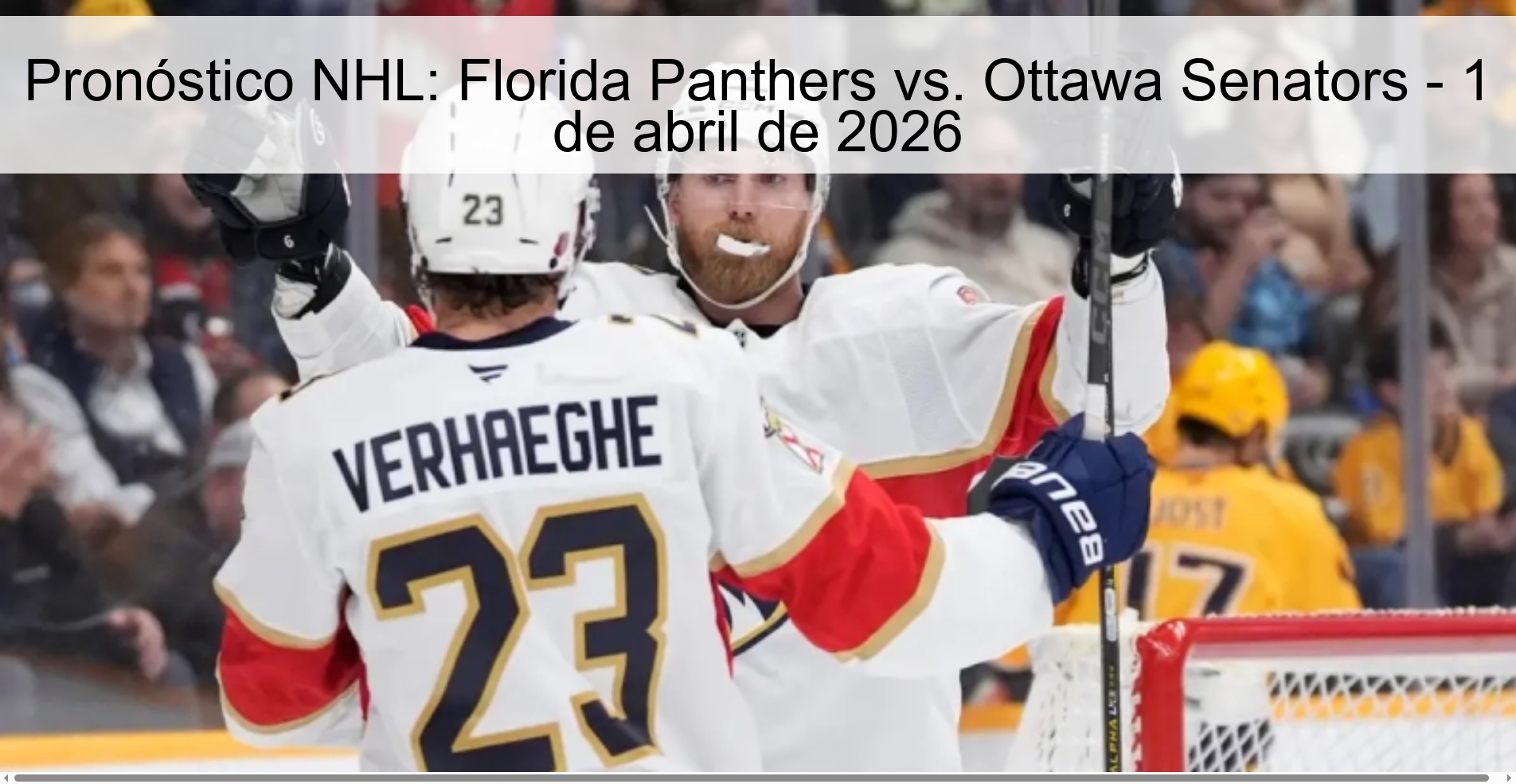 NHL Prediction: Florida Panthers vs. Ottawa Senators – April 1, 2026 NHL Prediction: Florida Panthers vs. Ottawa Senators – April 1, 2026