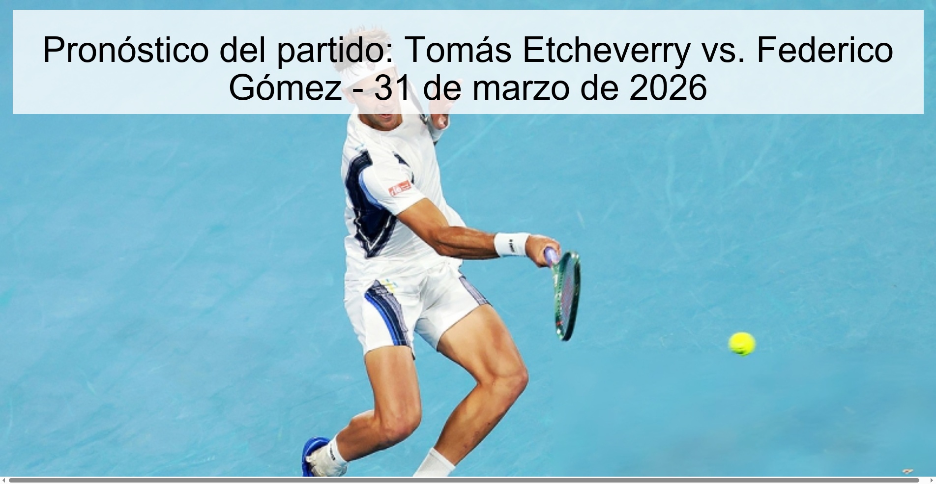 Match prediction: Tomás Etcheverry vs. Federico Gómez - March 31, 2026 Match prediction: Tomás Etcheverry vs. Federico Gómez - March 31, 2026