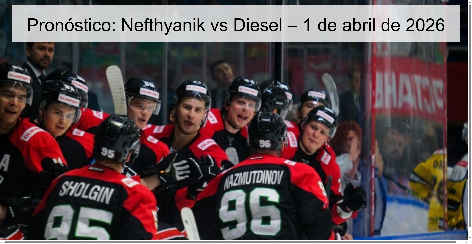 Prediction: Nefthyanik vs Diesel – April 1, 2026