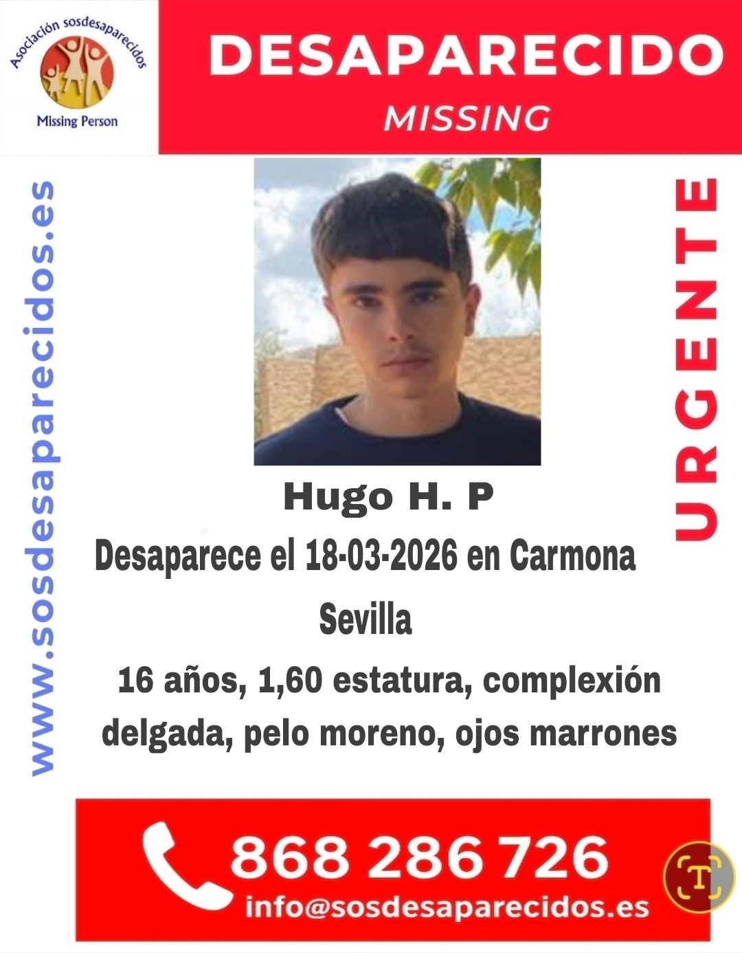 Alerta en Sevilla: Buscan a un menor desaparecido en Carmona Alerta en Sevilla: Buscan a un menor desaparecido en Carmona