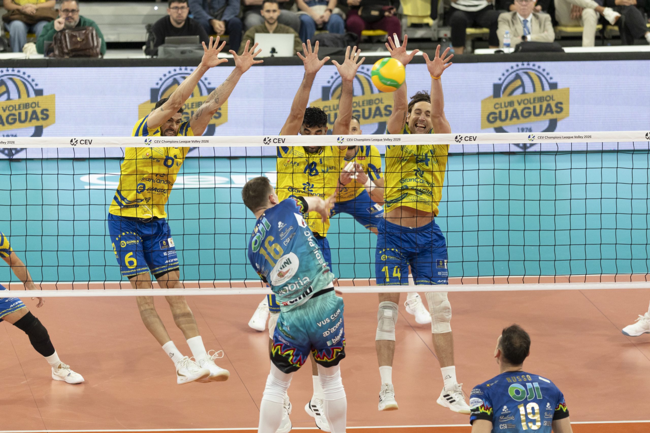 El Guaguas lucha hasta el final, pero cae ante el gigante Perugia en la Liga de Campeones