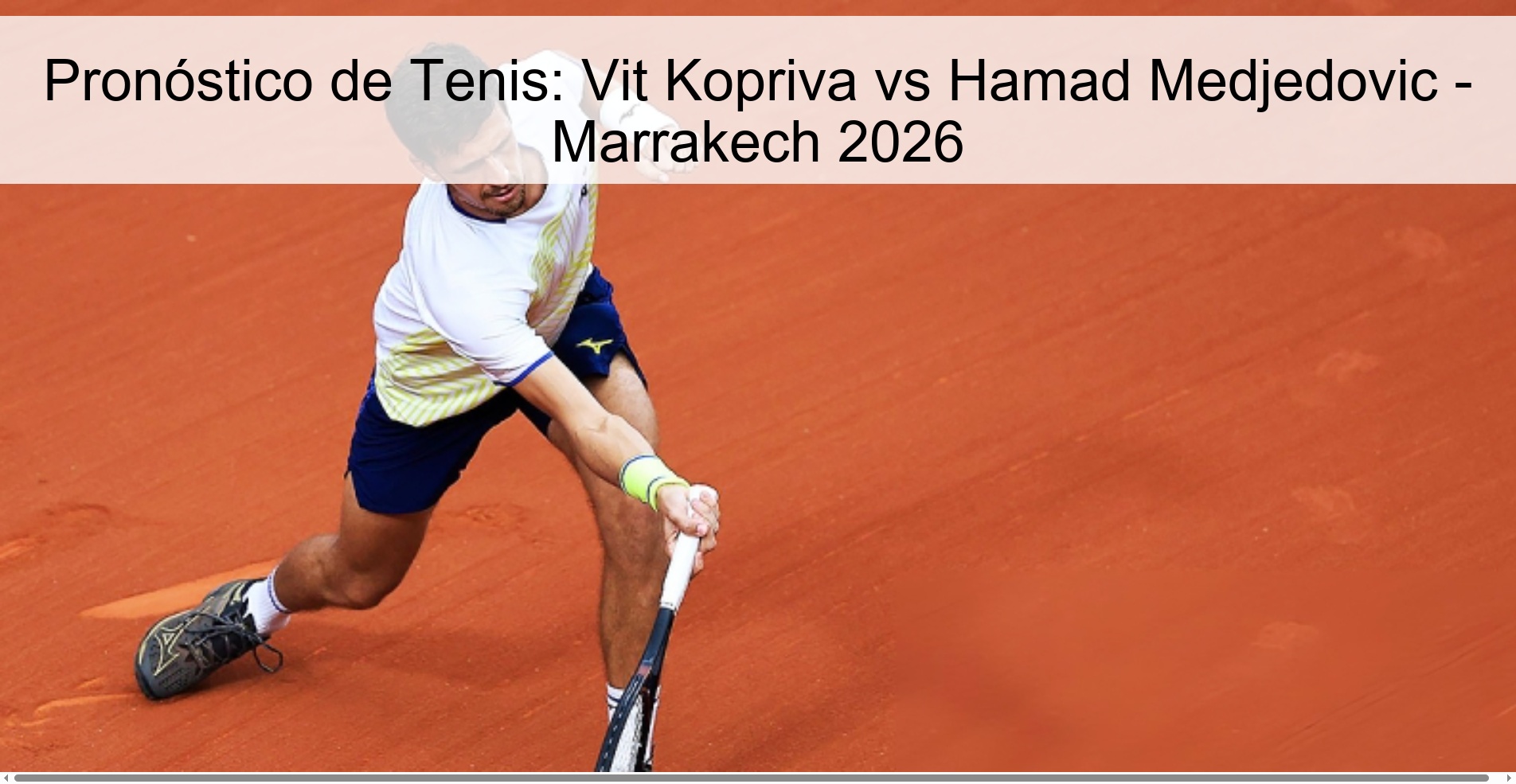 Tennis Prediction: Vit Kopriva vs Hamad Medjedovic - Marrakech 2026
