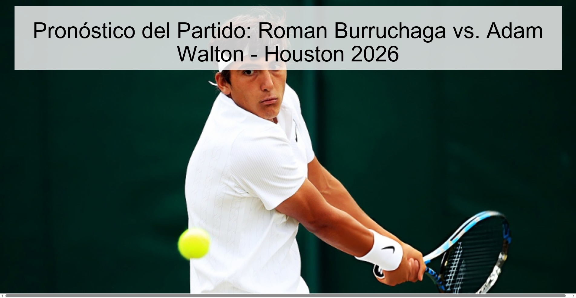Pronóstico del Partido: Roman Burruchaga vs. Adam Walton - Houston 2026 Pronóstico del Partido: Roman Burruchaga vs. Adam Walton - Houston 2026