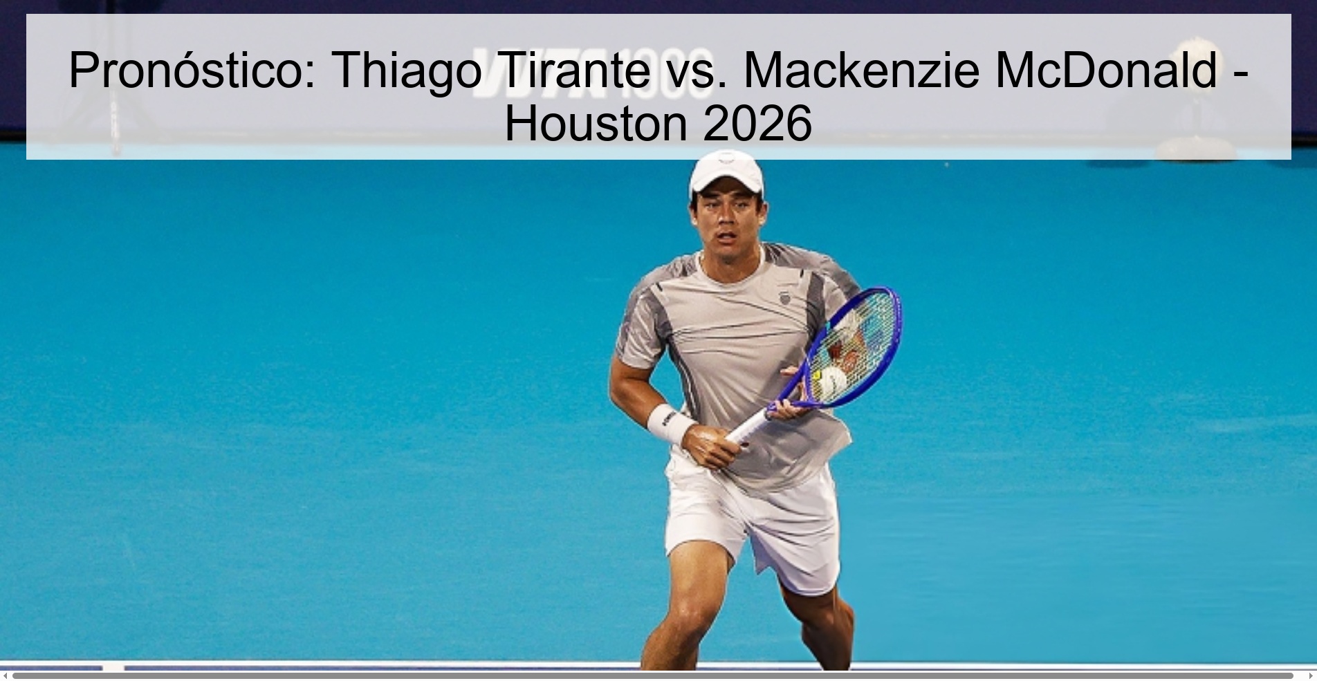 Pronóstico: Thiago Tirante vs. Mackenzie McDonald - Houston 2026