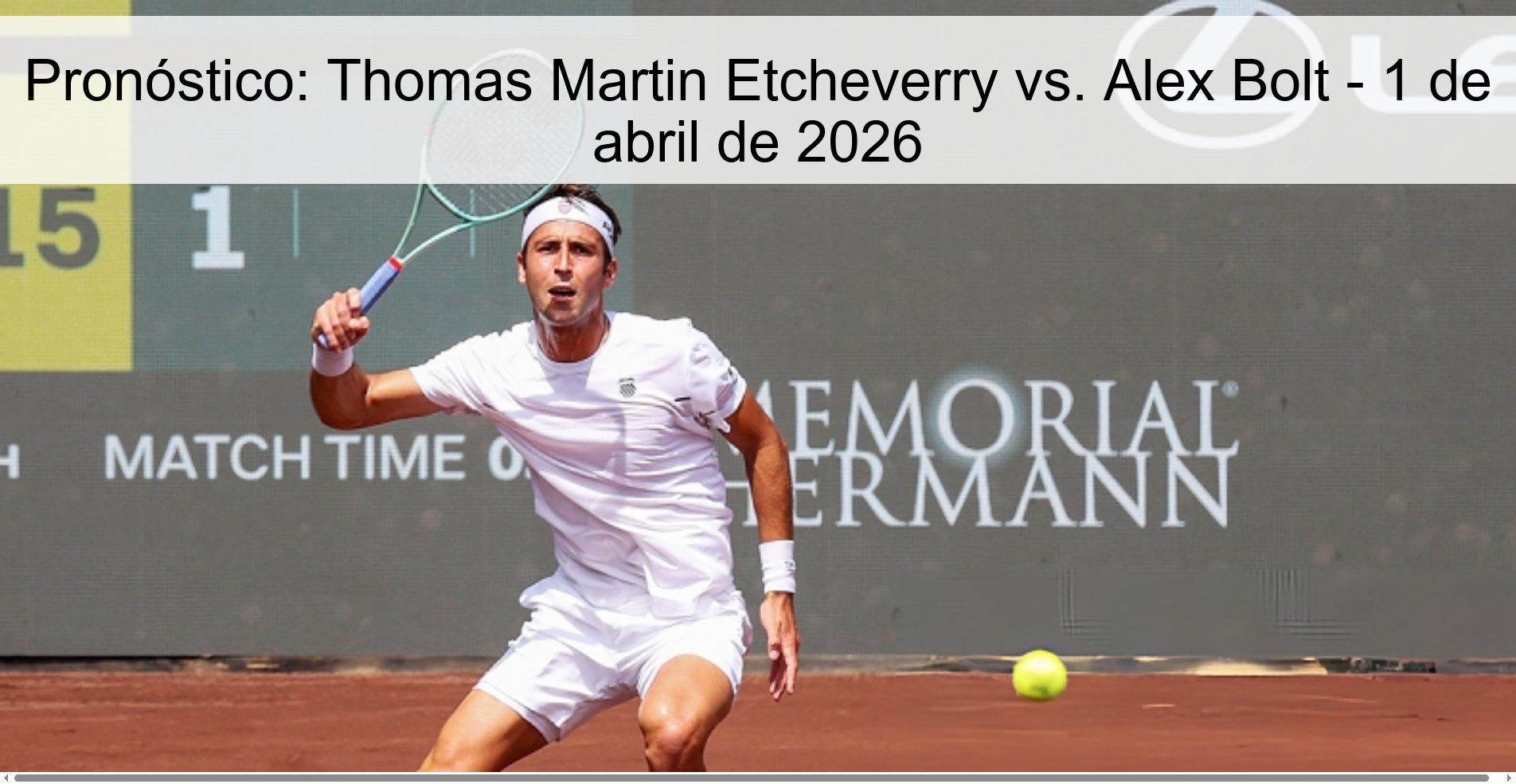Prediction: Thomas Martin Etcheverry vs. Alex Bolt – April 1, 2026 Prediction: Thomas Martin Etcheverry vs. Alex Bolt – April 1, 2026