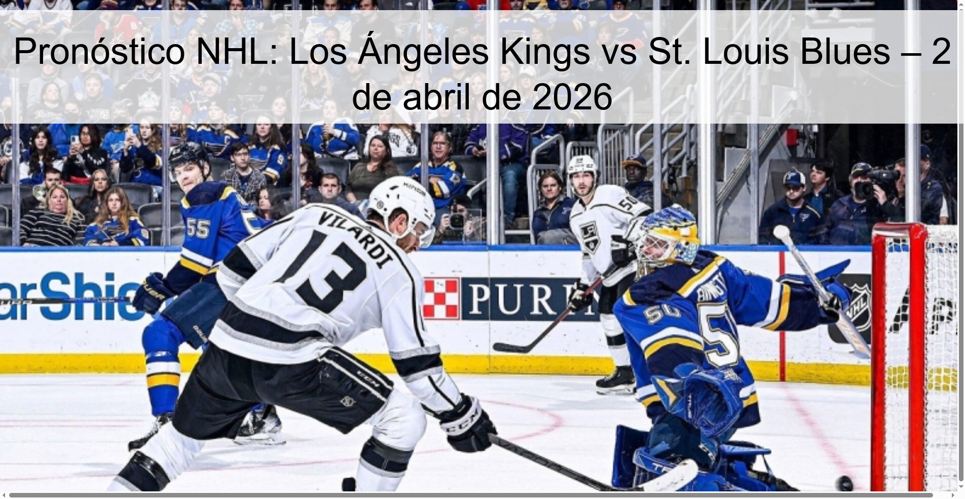 NHL Prediction: Los Angeles Kings vs St. Louis Blues – April 2, 2026