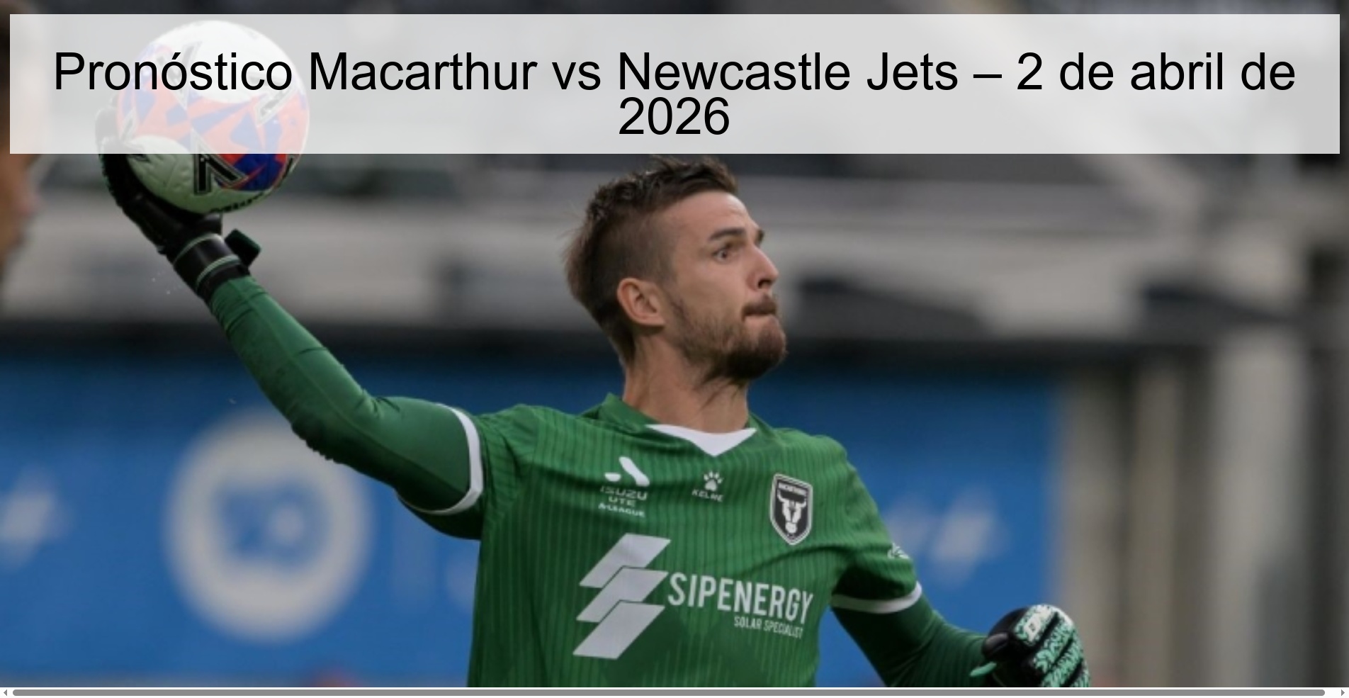 Macarthur vs Newcastle Jets Prediction – April 2, 2026