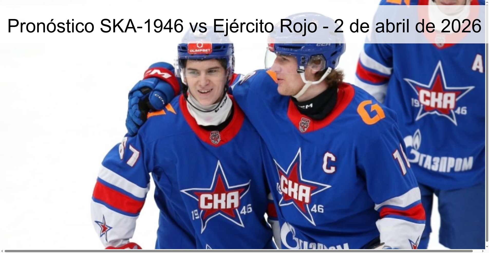 Pronóstico SKA-1946 vs Ejército Rojo - 2 de abril de 2026