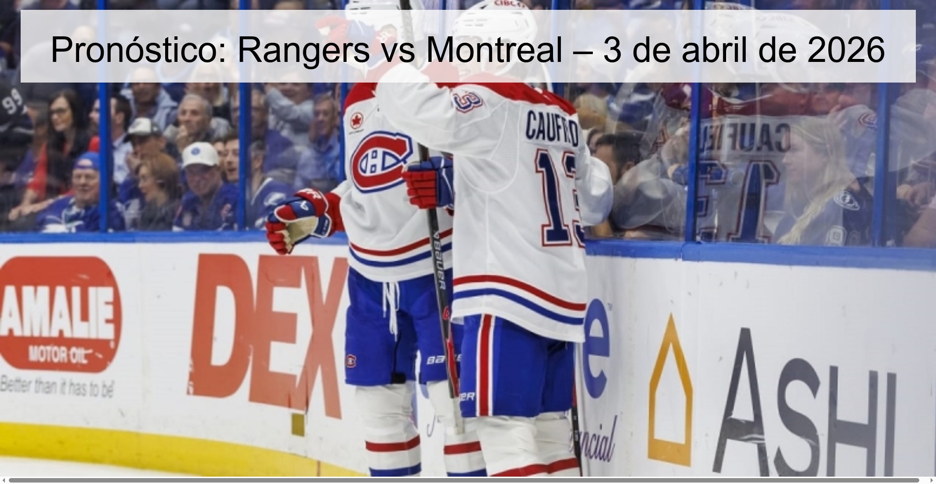 Prediction: Rangers vs Montreal – April 3, 2026