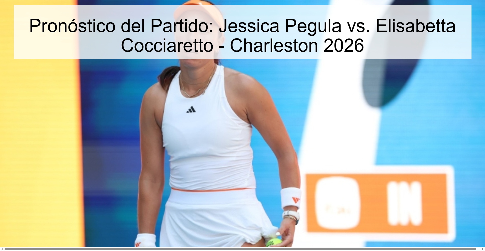 Match Prediction: Jessica Pegula vs. Elisabetta Cocciaretto - Charleston 2026