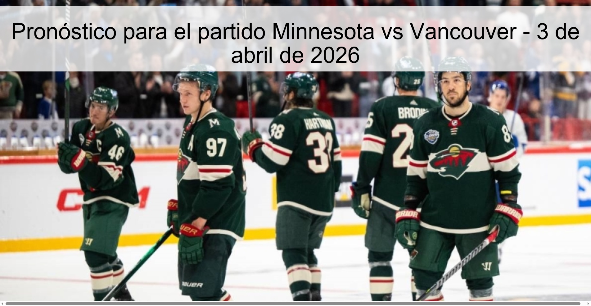 Prediction for the Minnesota vs Vancouver match - April 3, 2026 Prediction for the Minnesota vs Vancouver match - April 3, 2026