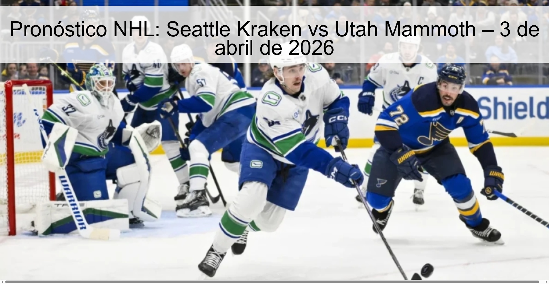 NHL Prediction: Seattle Kraken vs Utah Mammoth – April 3, 2026