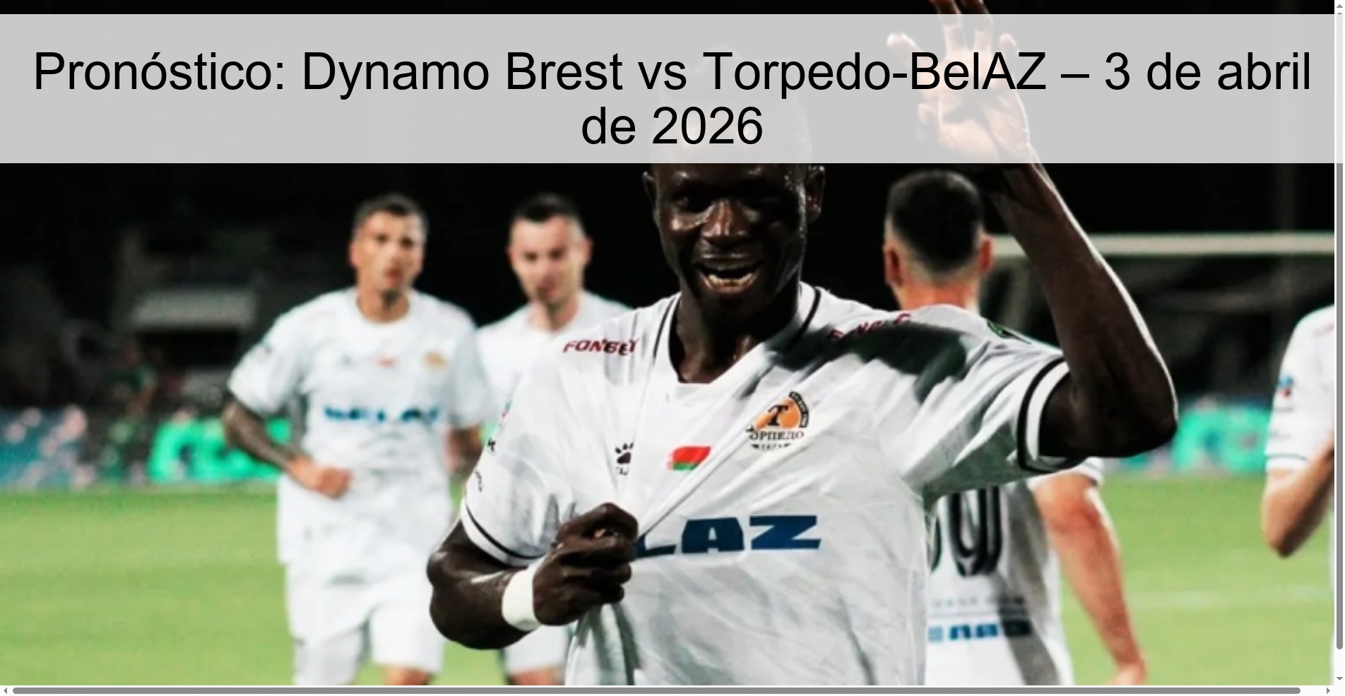 Prediction: Dynamo Brest vs Torpedo-BelAZ – April 3, 2026