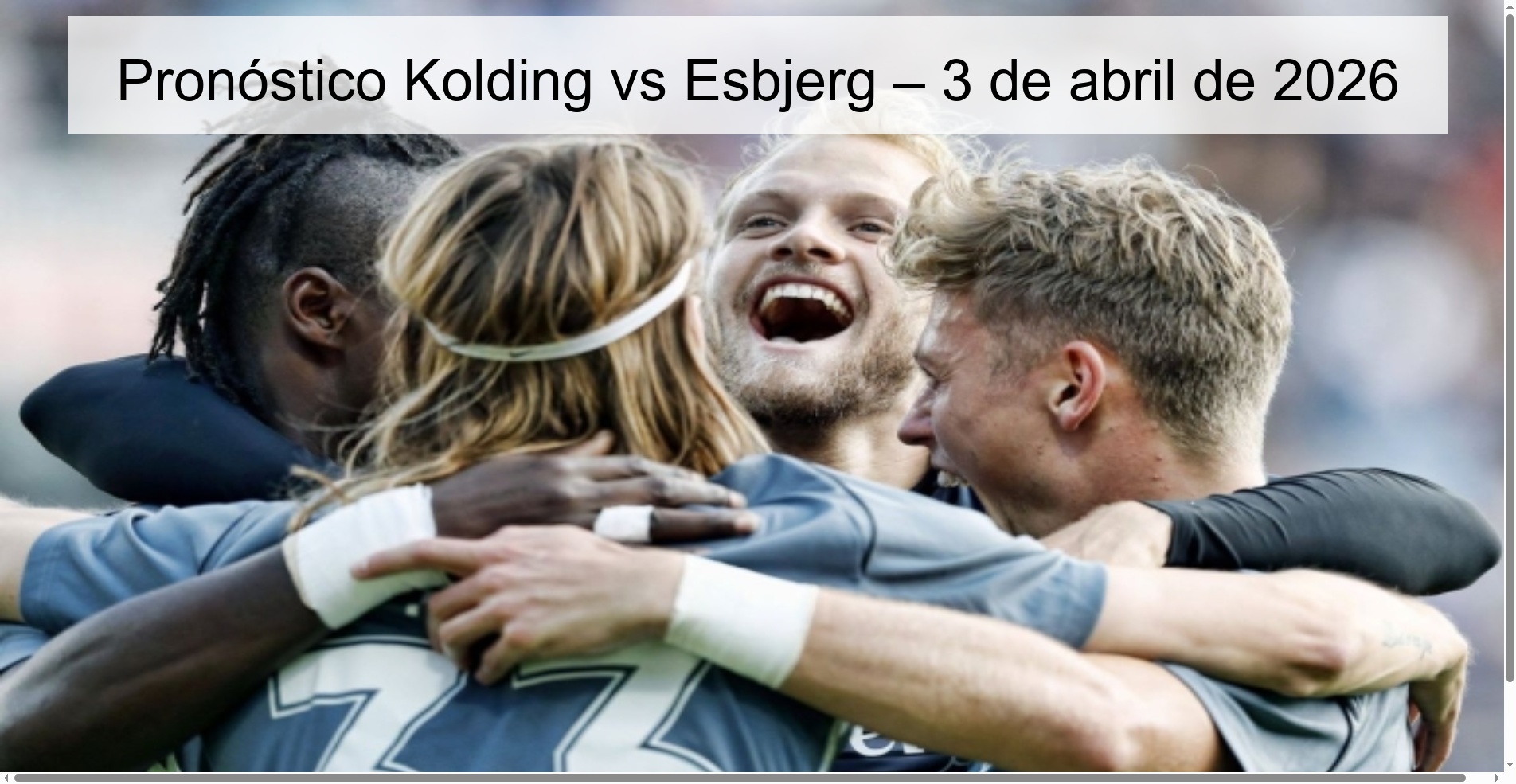 Kolding vs Esbjerg Prediction – April 3, 2026