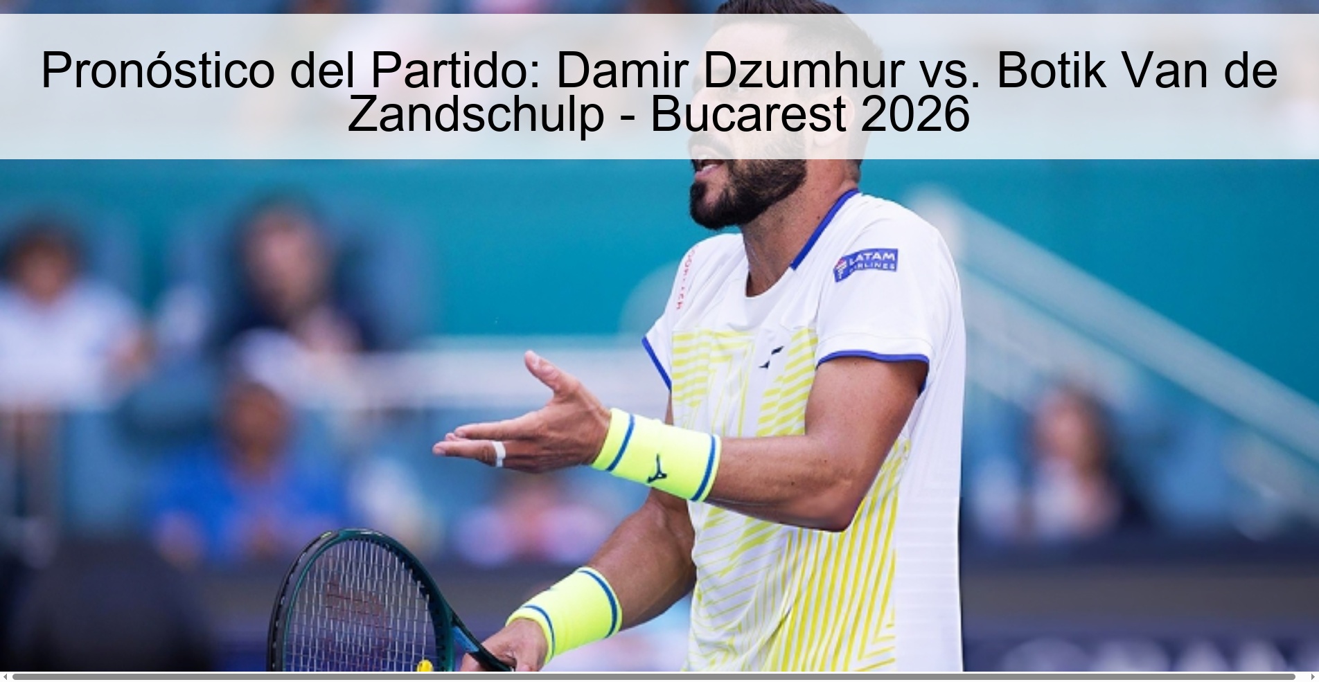 Match Prediction: Damir Dzumhur vs. Botik Van de Zandschulp - Bucharest 2026