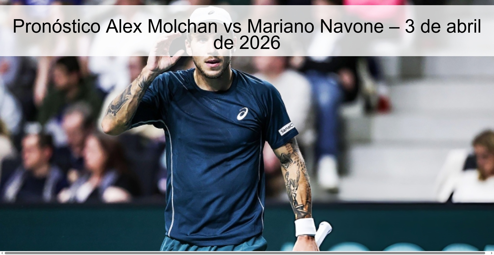 Alex Molchan vs Mariano Navone Prediction – April 3, 2026