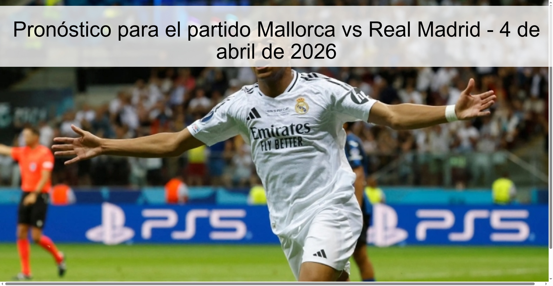 Prediction for the match Mallorca vs Real Madrid - April 4, 2026