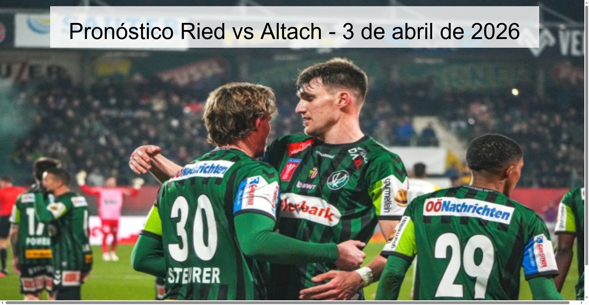 Ried vs Altach Prediction – April 3, 2026