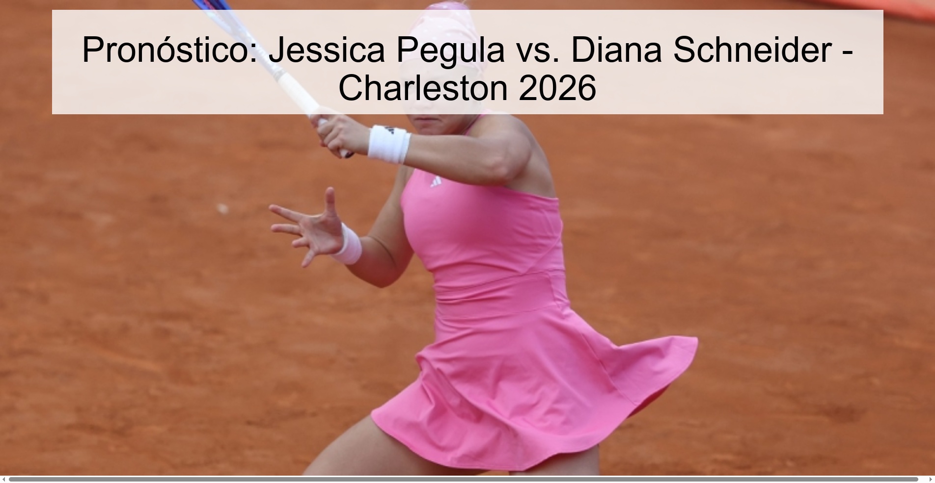 Prediction: Jessica Pegula vs. Diana Schneider - Charleston 2026
