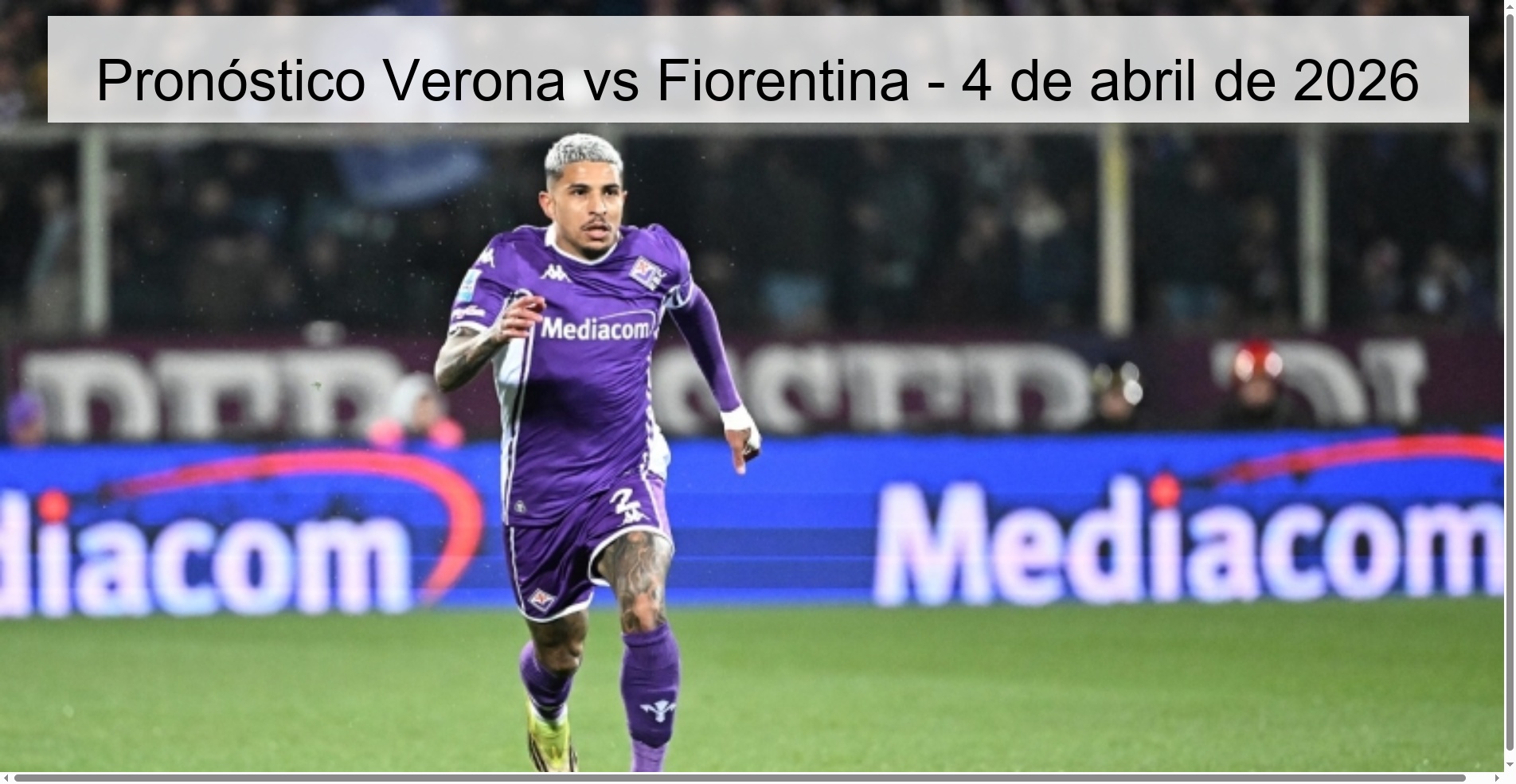 Verona vs Fiorentina Prediction – April 4, 2026