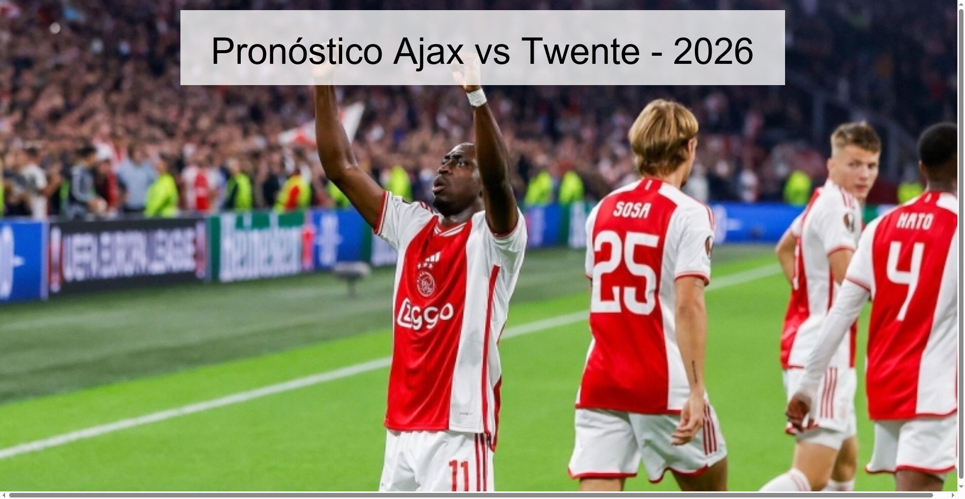 Pronóstico Ajax vs Twente - 2026