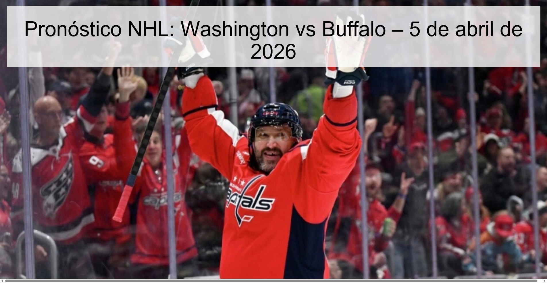 NHL Prediction: Washington vs Buffalo – April 5, 2026