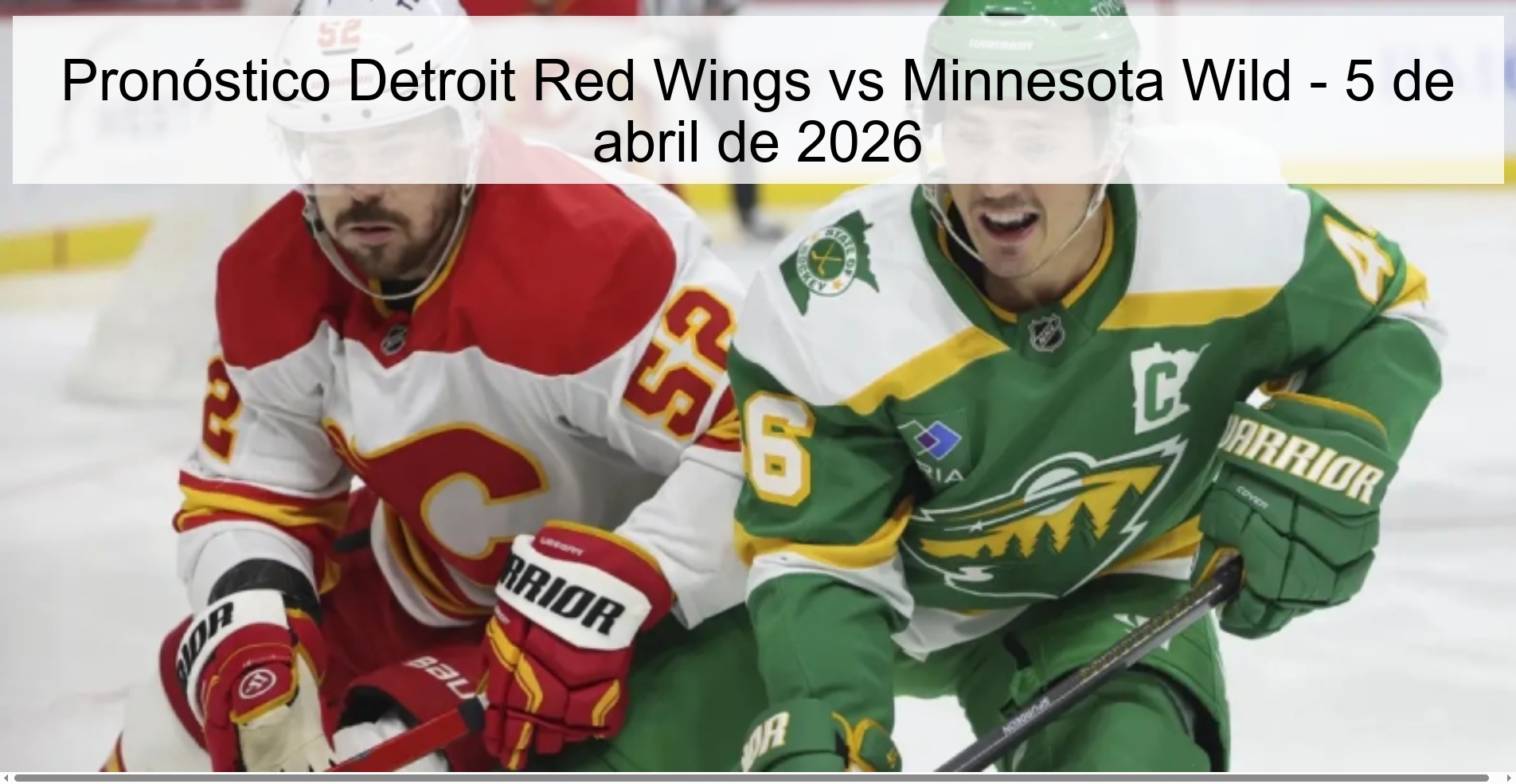 Detroit Red Wings vs Minnesota Wild Prediction – April 5, 2026