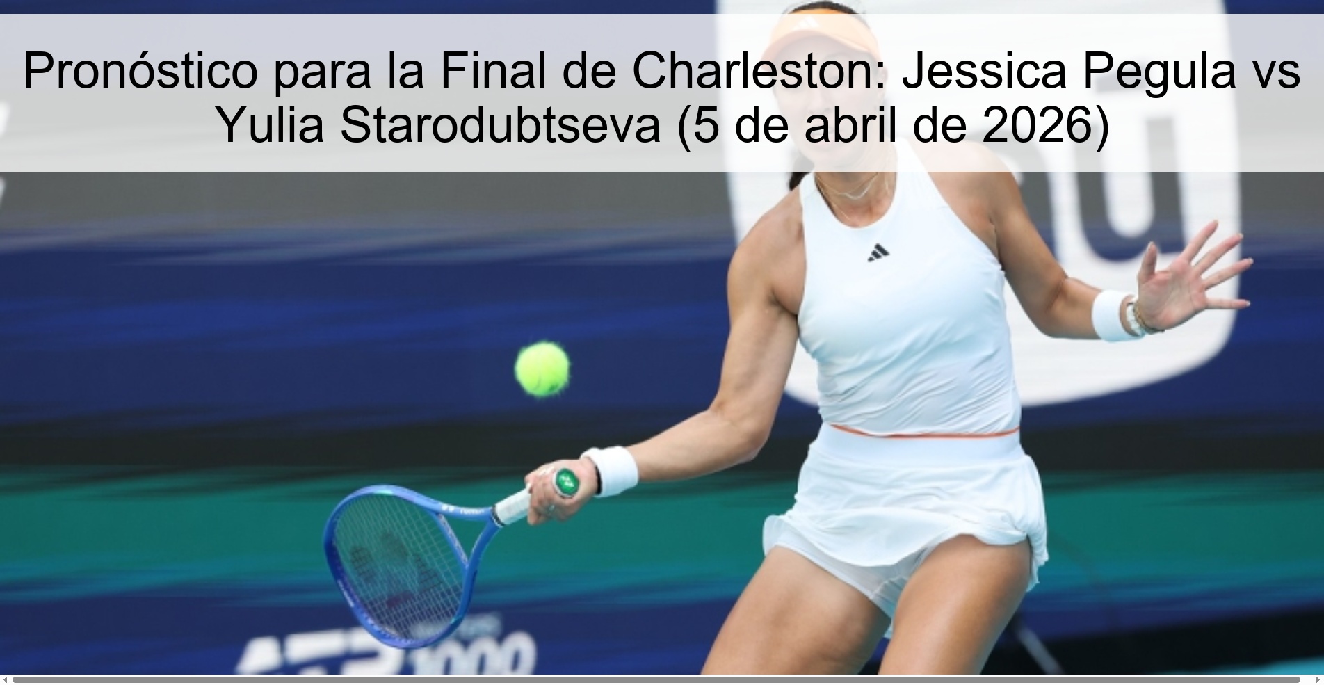 Prediction for the Charleston Final: Jessica Pegula vs Yulia Starodubtseva (April 5, 2026)