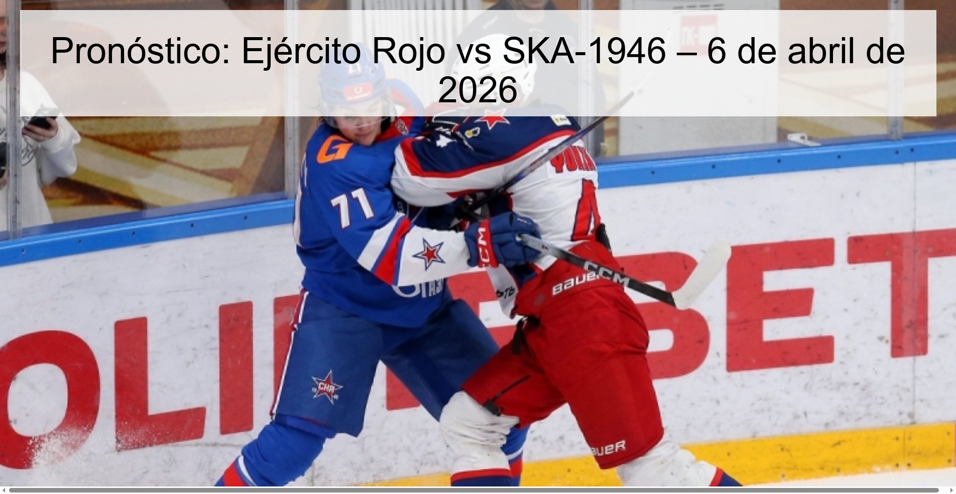 Prediction: Red Army vs SKA-1946 – April 6, 2026