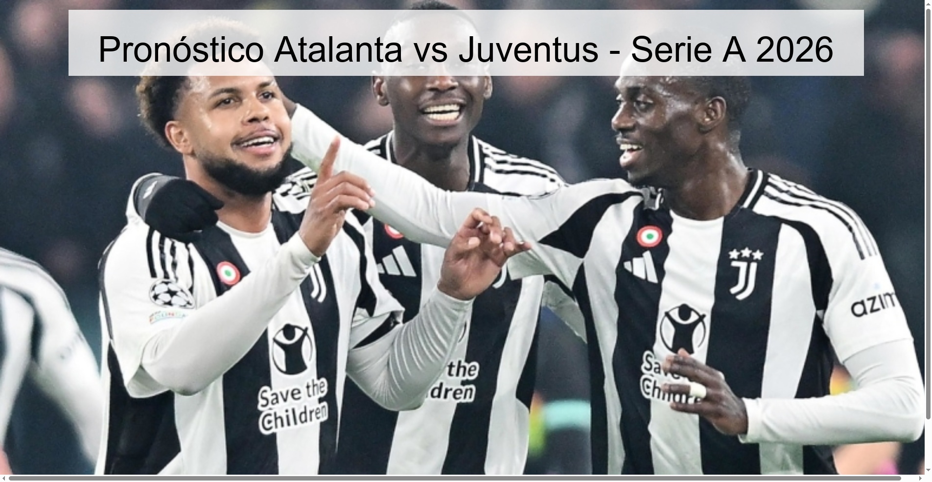 Pronóstico Atalanta vs Juventus - Serie A 2026