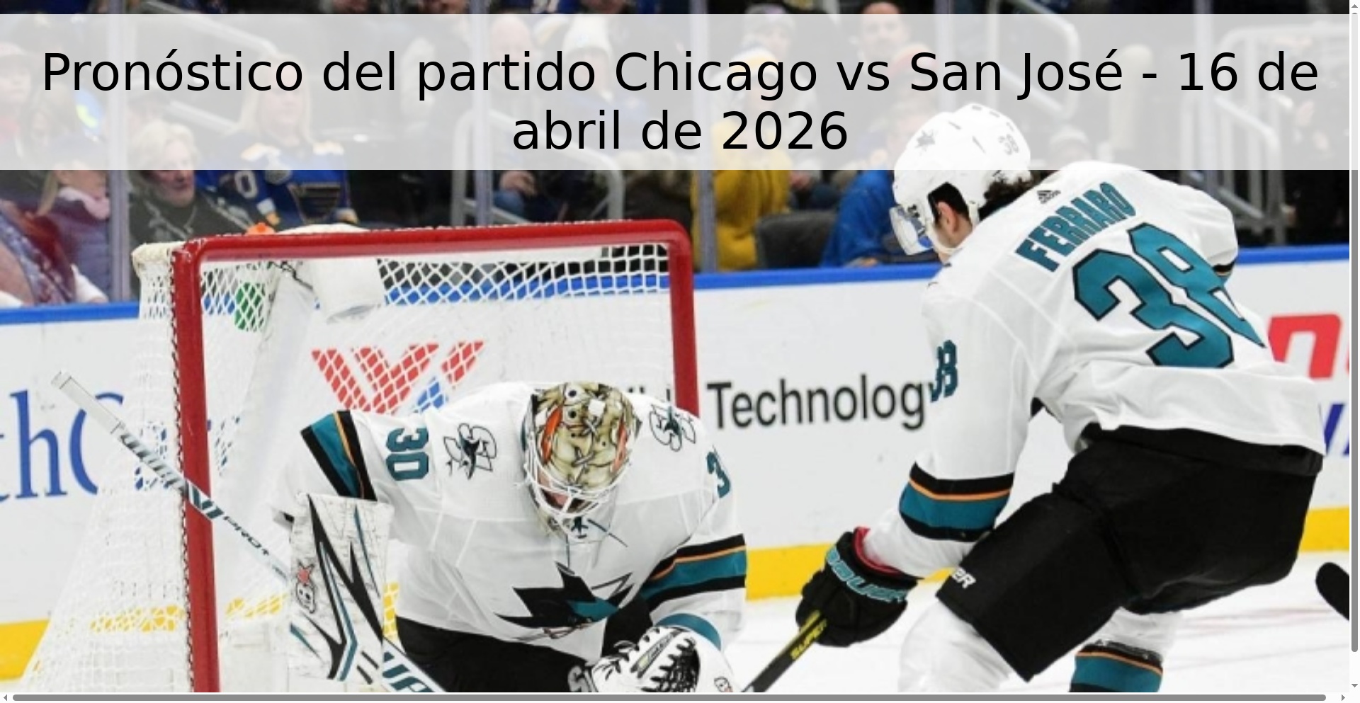 Pronóstico del partido Chicago vs San José - 16 de abril de 2026