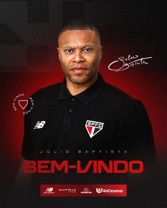 Júlio Baptista regresa a casa: nuevo director técnico del São Paulo sub-20