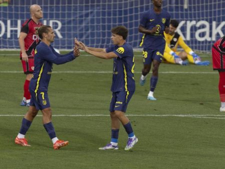 1-1. Reparto de goles en el ensayo de Atlético y Rayo