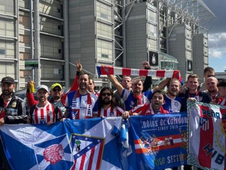 Los Indios de Caledonia apoyaron al Atlético en Newcastle