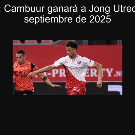 Predicción: Cambuur ganará a Jong Utrecht el 22 de septiembre de 2025