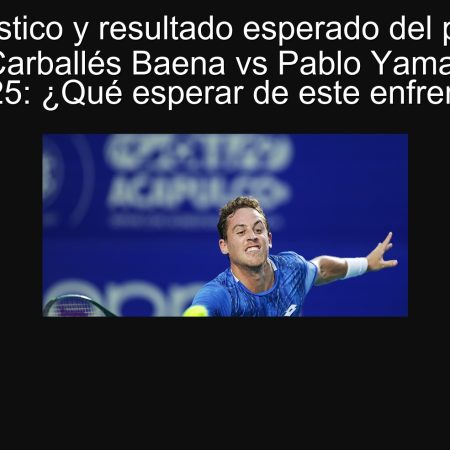 Pronóstico y resultado esperado del partido Roberto Carballés Baena vs Pablo Yamas Ruiz en Lisboa 2025: ¿Qué esperar de este enfrentamiento?