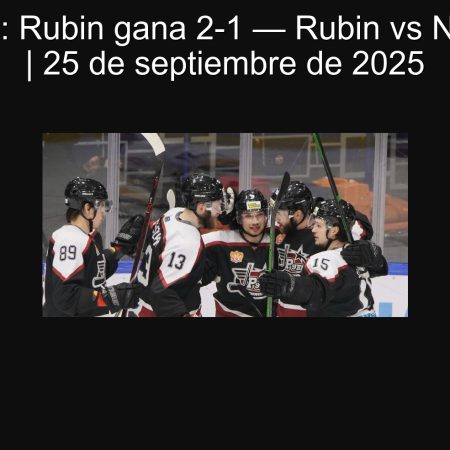 Pronóstico: Rubin gana 2-1 — Rubin vs Norilsk VHL | 25 de septiembre de 2025