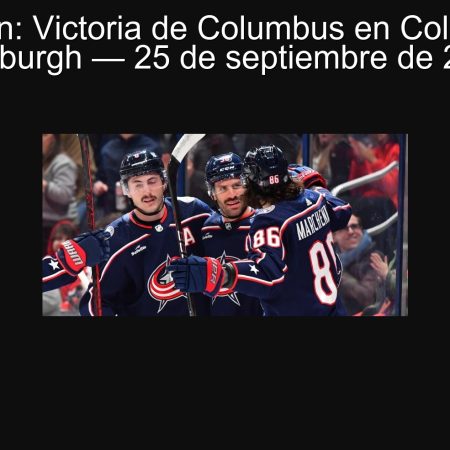 Predicción: Victoria de Columbus en Columbus vs Pittsburgh — 25 de septiembre de 2025