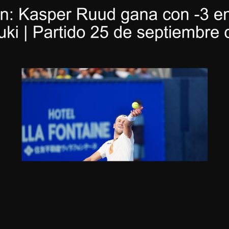Predicción: Kasper Ruud gana con -3 en Ruud vs Mochizuki | Partido 25 de septiembre de 2025