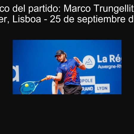 Pronóstico del partido: Marco Trungelliti vs. Gijs Brouwer, Lisboa – 25 de septiembre de 2025