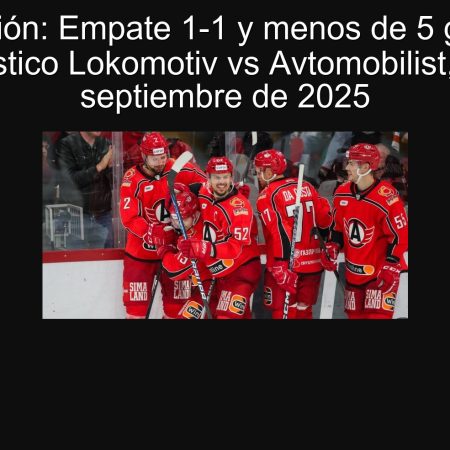 Predicción: Empate 1-1 y menos de 5 goles — Pronóstico Lokomotiv vs Avtomobilist, 26 de septiembre de 2025