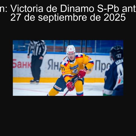Predicción: Victoria de Dinamo S-Pb ante Jímik el 27 de septiembre de 2025