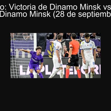 Pronóstico: Victoria de Dinamo Minsk vs Isloch — Pronóstico Dinamo Minsk (28 de septiembre de 2025)