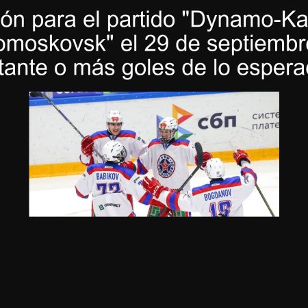 Predicción para el partido “Dynamo-Karelia” vs “AKM-Novomoskovsk” el 29 de septiembre: ¿Victoria visitante o más goles de lo esperado?