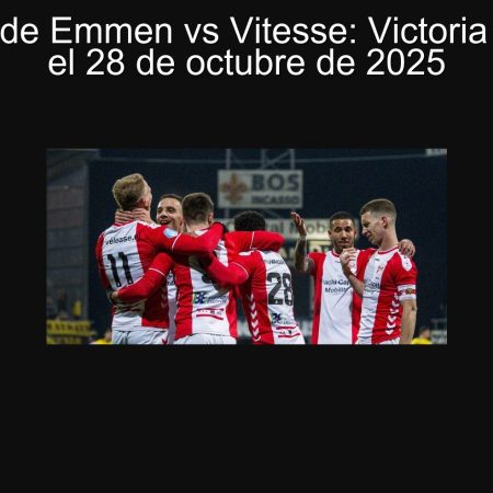 Predicción de Emmen vs Vitesse: Victoria de Emmen el 28 de octubre de 2025