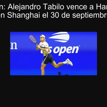 Predicción: Alejandro Tabilo vence a Harold Mayo en Shanghai el 30 de septiembre